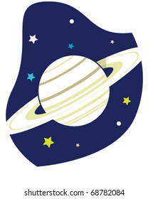 vector illustration showing saturn