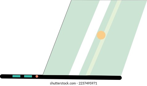 Vector illustration showing a silver laptop