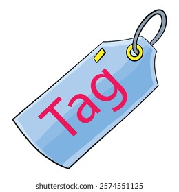 Vector illustration showing a tag