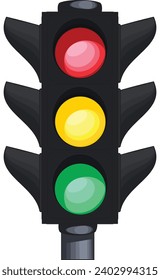 Vector illustration showing traffic lights