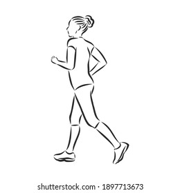 Vector illustration. Illustration shows a athlete. Running man. Sport. Athletics. running man vector sketch illustration