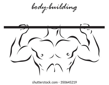Vector illustration. Illustration shows a Body-building