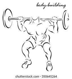 Vector illustration. Illustration shows a Body-building