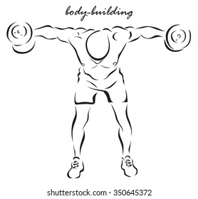 Vector illustration. Illustration shows a Body-building