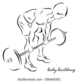 Vector illustration. Illustration shows a Body-building