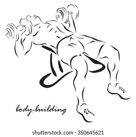 Vector illustration. Illustration shows a Body-building