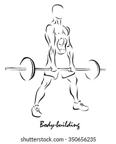 Vector illustration. Illustration shows a Body-building man