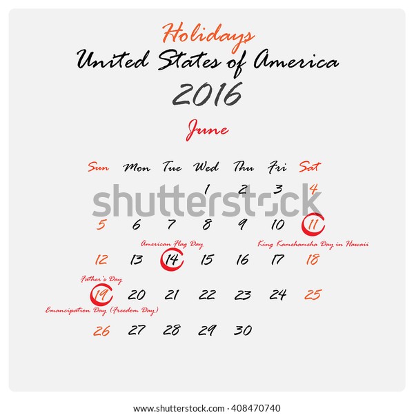 Vector Illustration Illustration Shows Calendar Holidays Stock Vector Royalty Free