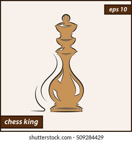 Vector illustration. Illustration shows a Chess figure. King. Chess