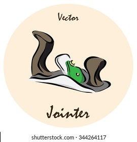 Vector illustration. Illustration shows a construction tool Jointer?