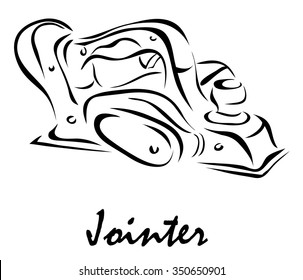 Vector illustration. Illustration shows a construction tool Jointer