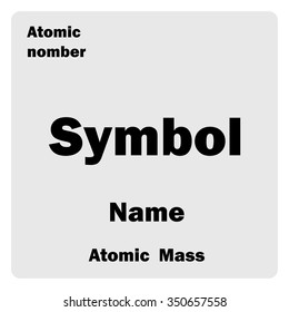 Vector illustration. Illustration shows a deciphering the chemical element