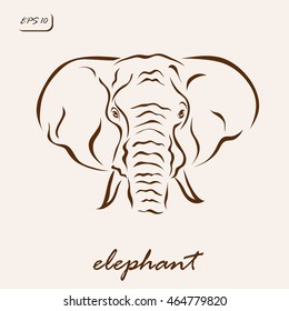 Vector illustration. Illustration shows a elephant