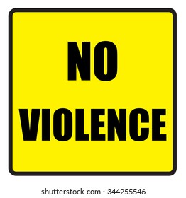 Vector illustration. Illustration shows Famous slogans. No violence