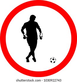 Vector illustration. Illustration shows a football player kicks the ball. Soccer