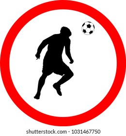 Vector illustration. Illustration shows a football player kicks the ball. Soccer