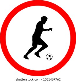 Vector illustration. Illustration shows a football player kicks the ball. Soccer