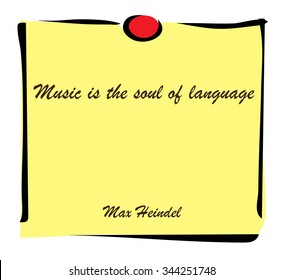 Vector illustration. Illustration shows Quotes from famous people written on a sticker?