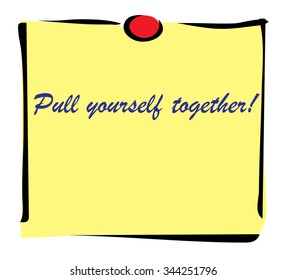 Vector illustration. Illustration shows Quotes from famous people written on a sticker?