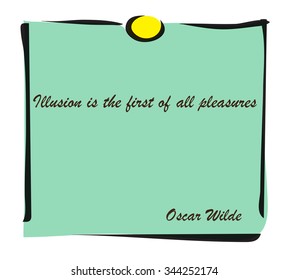Vector illustration. Illustration shows Quotes from famous people written on a sticker
