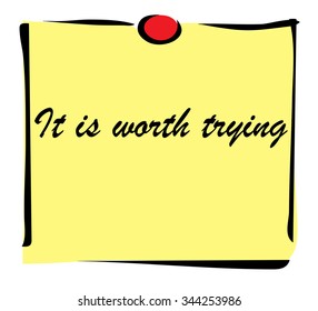 Vector illustration. Illustration shows Quotes from famous people written on a sticker?