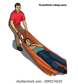 Vector Illustration Shows Recovery Position (first Aid).