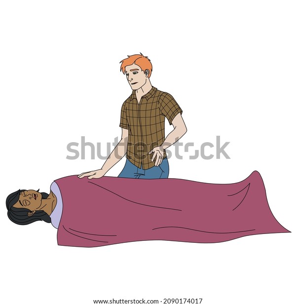 Vector Illustration Shows Recovery Position First Stock Vector (Royalty ...