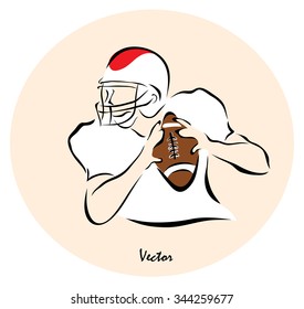 Vector illustration. Illustration shows a Summer Olympic Sports. Football?