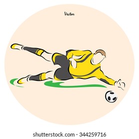 Vector illustration. Illustration shows a Summer Olympic Sports. Soccer?