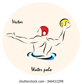 Vector illustration. Illustration shows a Summer Olympic Sports. Water polo