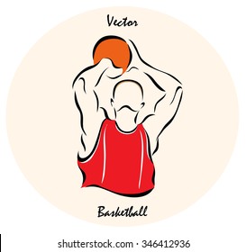 Vector illustration. Illustration shows a Summer Olympic Sports. Basketball?