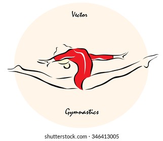 Vector Illustration. Illustration Shows A Summer Olympic Sports. Gymnastics?