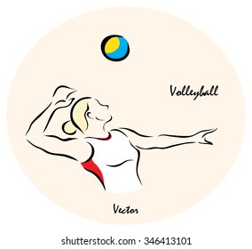 Vector illustration. Illustration shows a Summer Olympic Sports. Volleyball?