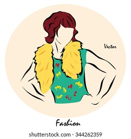Vector illustration. Illustration shows a women's fashion?