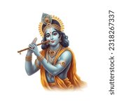 Vector Illustration of Shree Krishna for Janmashtami.