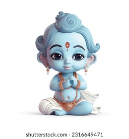 Vector Illustration of Shree Krishna for Janmashtami.
