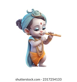 Vektorgrafik von Shree Krishna für Janmashtami.