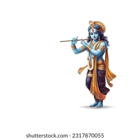 Vector Illustration of Shree Krishna for Janmashtami.