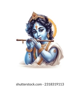 Vector Illustration of Shree Krishna for Janmashtami.