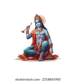 Vector Illustration of Shree Krishna for Janmashtami.