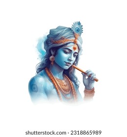 Vector Illustration of Shree Krishna for Janmashtami.