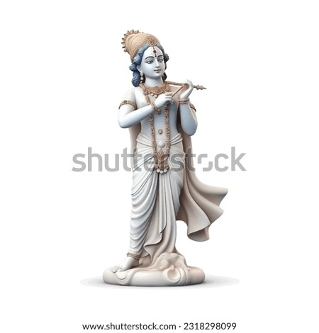 Vector Illustration of Shree Krishna for Janmashtami.