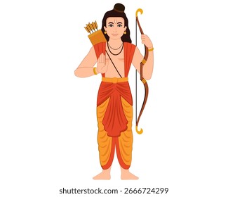 ilustração vetorial do festival Shree Ram Navami da Índia