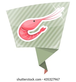 Vector illustration of shrimp