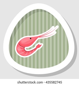 Vector illustration of shrimp