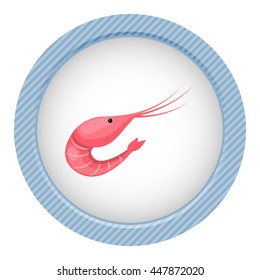 Vector illustration of shrimp