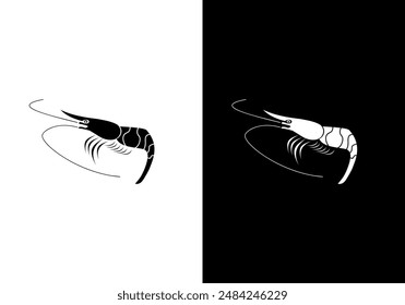 vector illustration of shrimp logo design