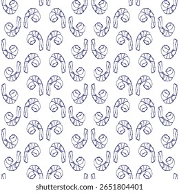 Ilustração vetorial de camarão e camarão, mostrando iguaria marinha. Design artístico de frutos do mar perfeito para temas culinários e aquáticos.