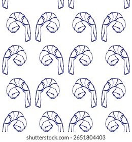 Ilustração vetorial de camarão e camarão, mostrando iguaria marinha. Design artístico de frutos do mar perfeito para temas culinários e aquáticos.