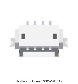 Vector illustration of a shrouded header connector, providing a clear depiction of its pin arrangement and polarization for accurate PCB assembly
